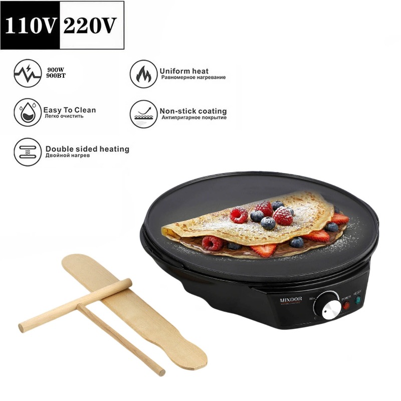 Crepe Maker Griddle - Elektryczna patelnia do naleśników 110V, grill