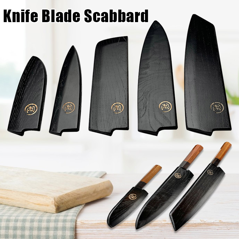 Commercial Kitchen Knife Holder - Ręcznie wykonana czarna drewniana japońska osłona