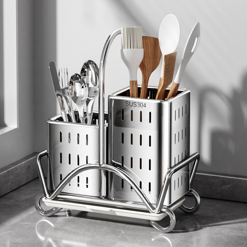 Commercial Kitchen Knife Holder - Organizer na sztućce kuchenne, nierdzewny pojemnik