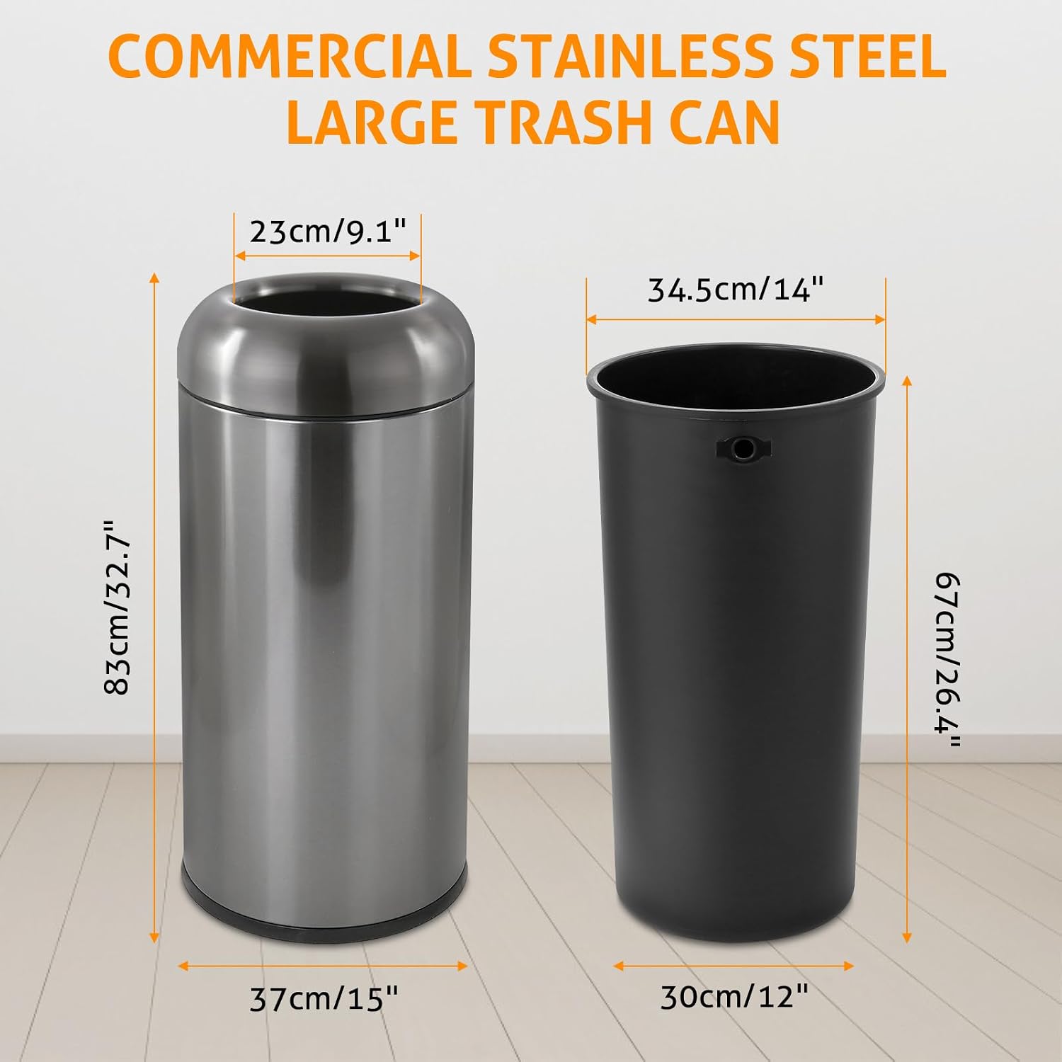 Ciemnosrebrny, 16-galonowy, du – Commercial Kitchen Garbage Can recenzja i cena