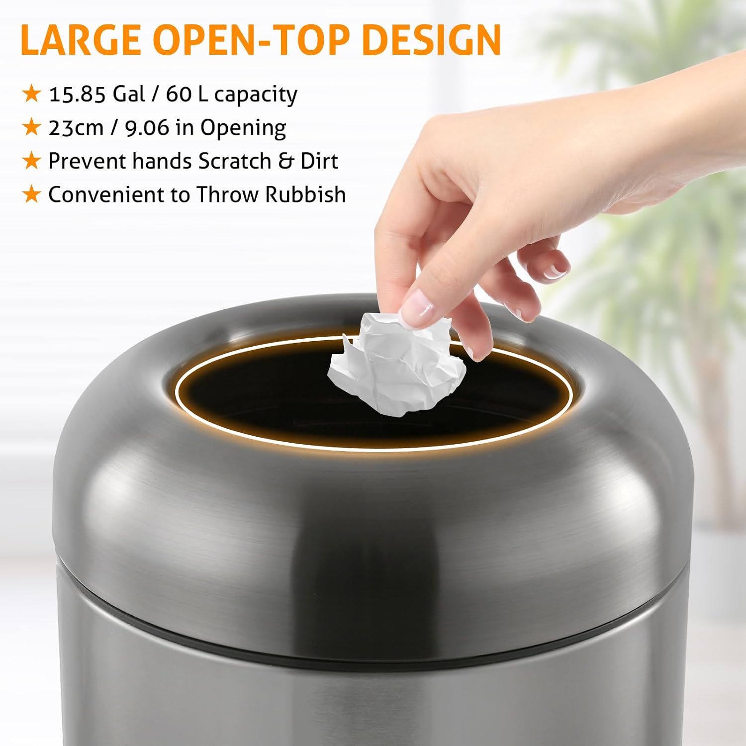 Ciemnosrebrny, 16-galonowy, du – Commercial Kitchen Garbage Can recenzja i cena