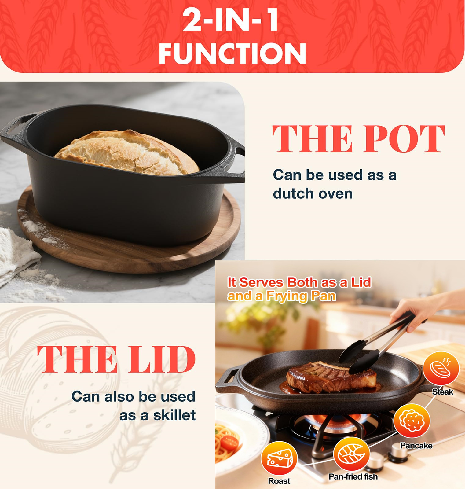 Garnek typu Dutch Oven do piec – Crepe Maker Griddle recenzja i cena
