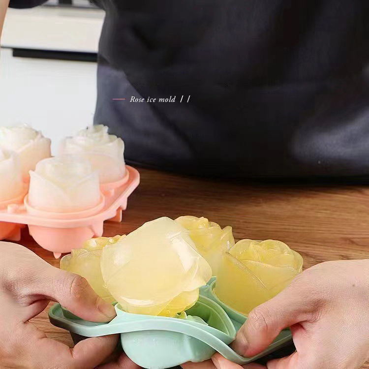 Formy do lodu 3D Rose 4 otwory – Commercial Kitchen Utensil Holder recenzja i cena