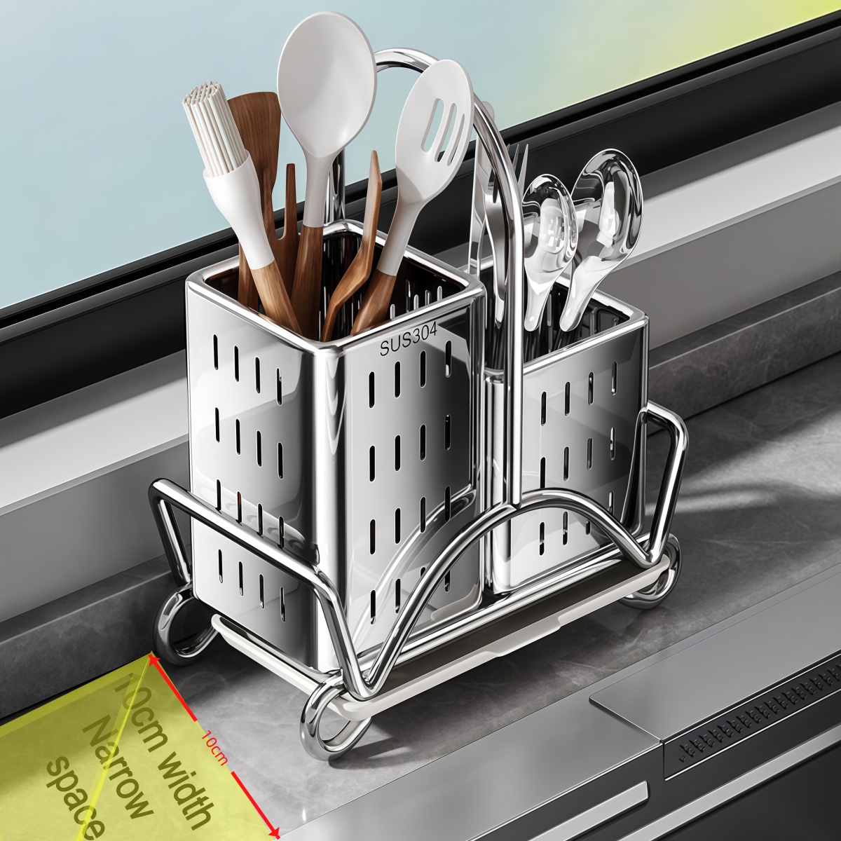 Organizer na sztućce kuchenne, – Commercial Kitchen Knife Holder recenzja i cena