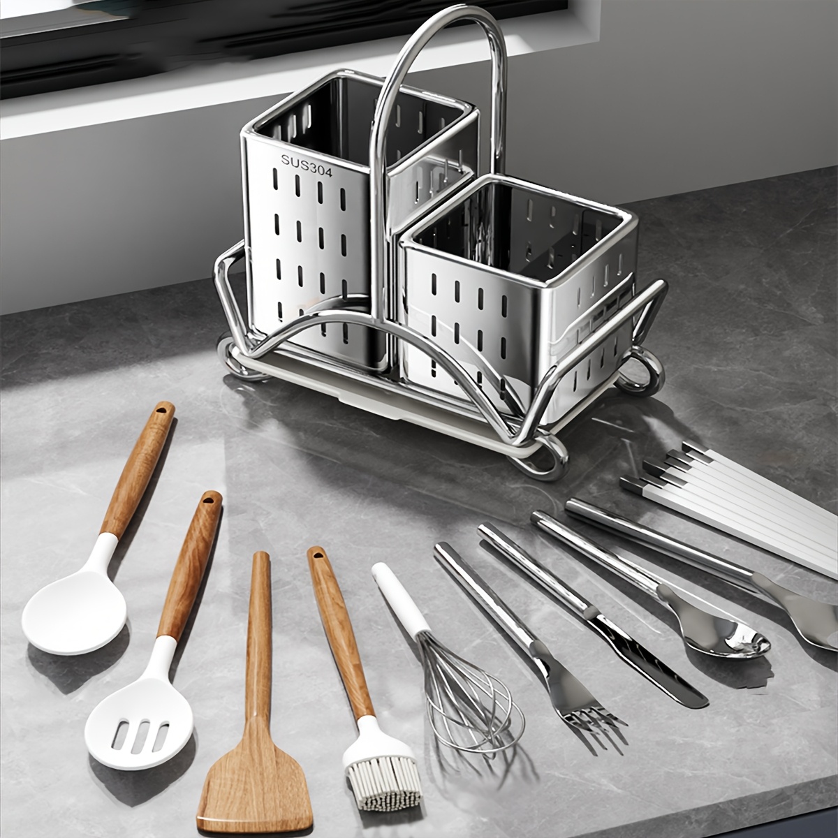 Organizer na sztućce kuchenne, – Commercial Kitchen Knife Holder recenzja i cena