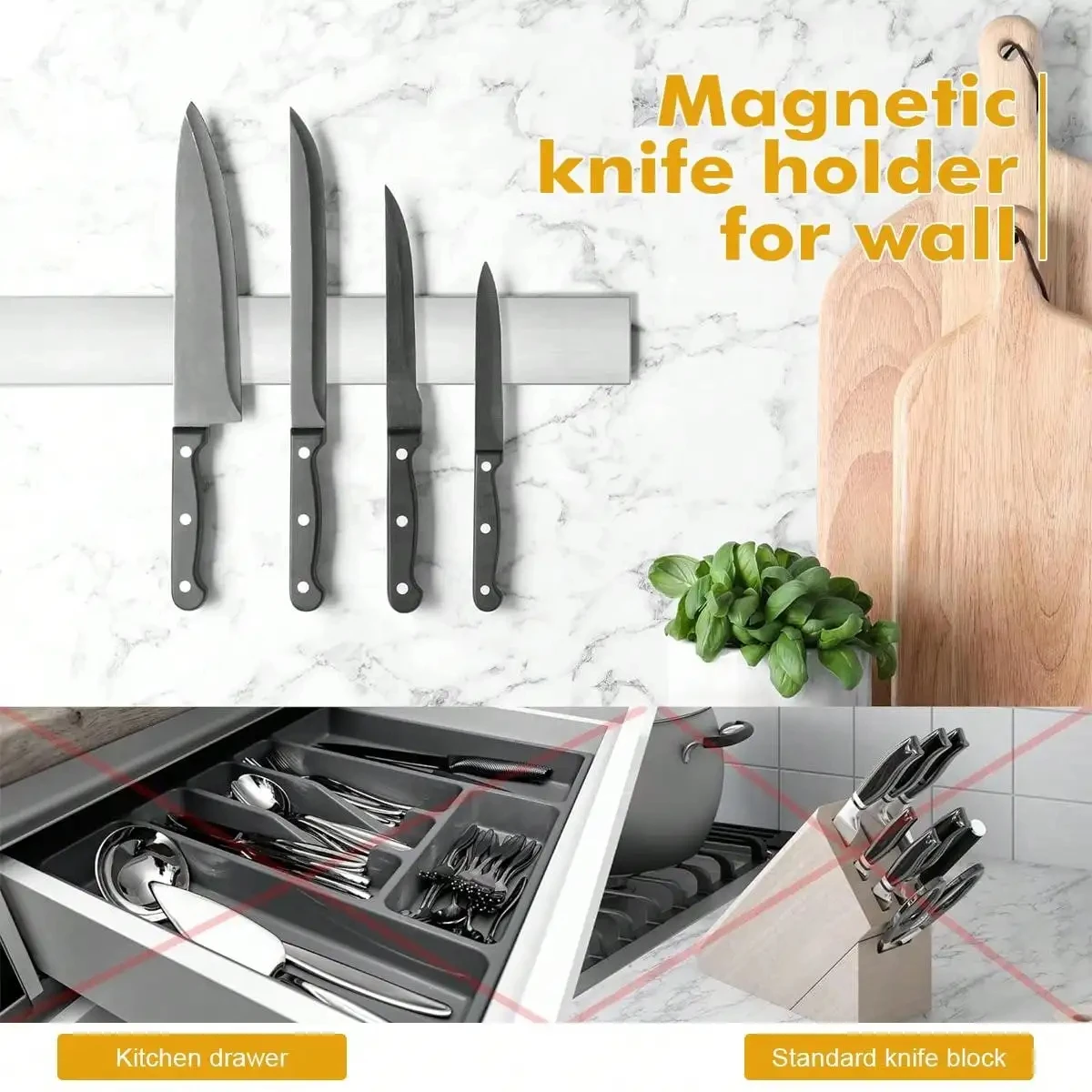 Magnetyczny uchwyt na noże Lee – Commercial Kitchen Knife Holder recenzja i cena